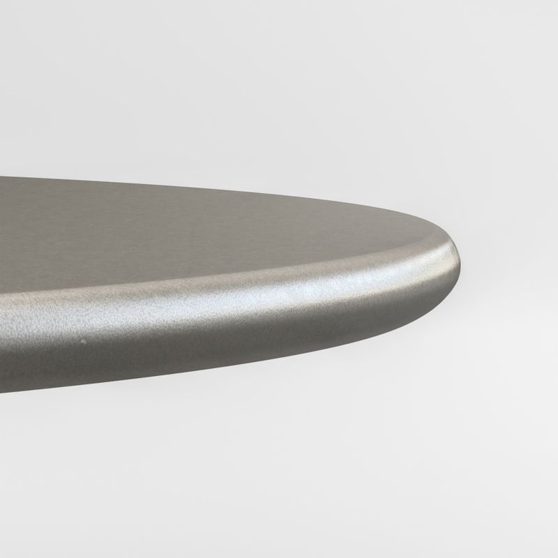 Nero 60" Oval Concrete Dining Table with White Base - Image 2