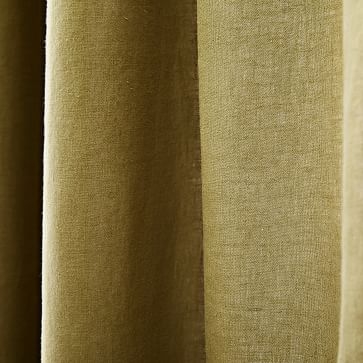 European Flax Linen Curtain, Cedar, 48"x84" - Image 1