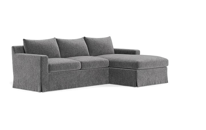 Sloan Slipcovered Right Chaise Sectional - Image 1
