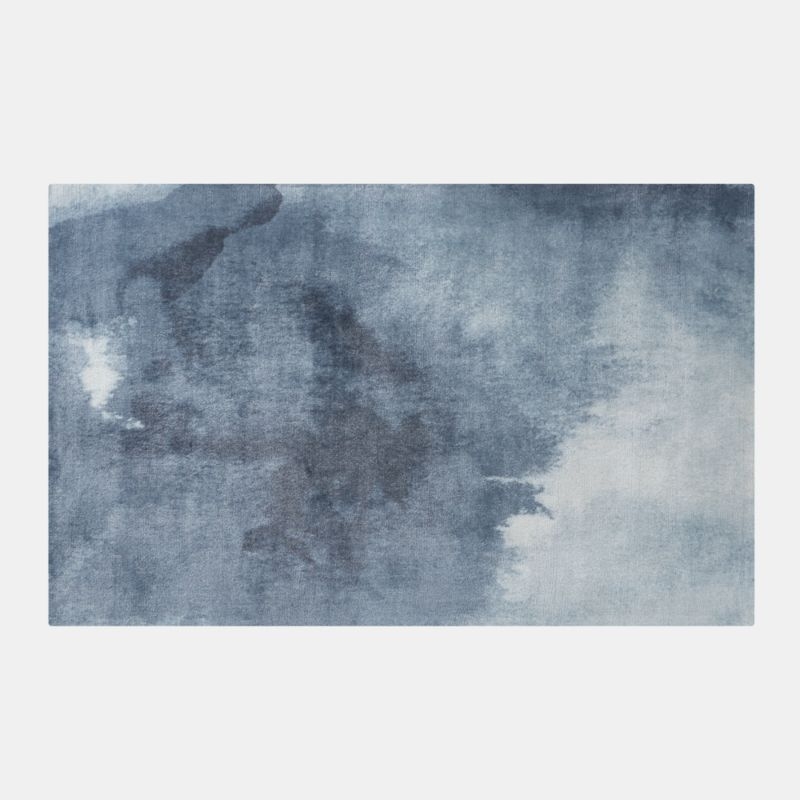 Wash Blue Watercolor Rug 6'x9' - Image 3
