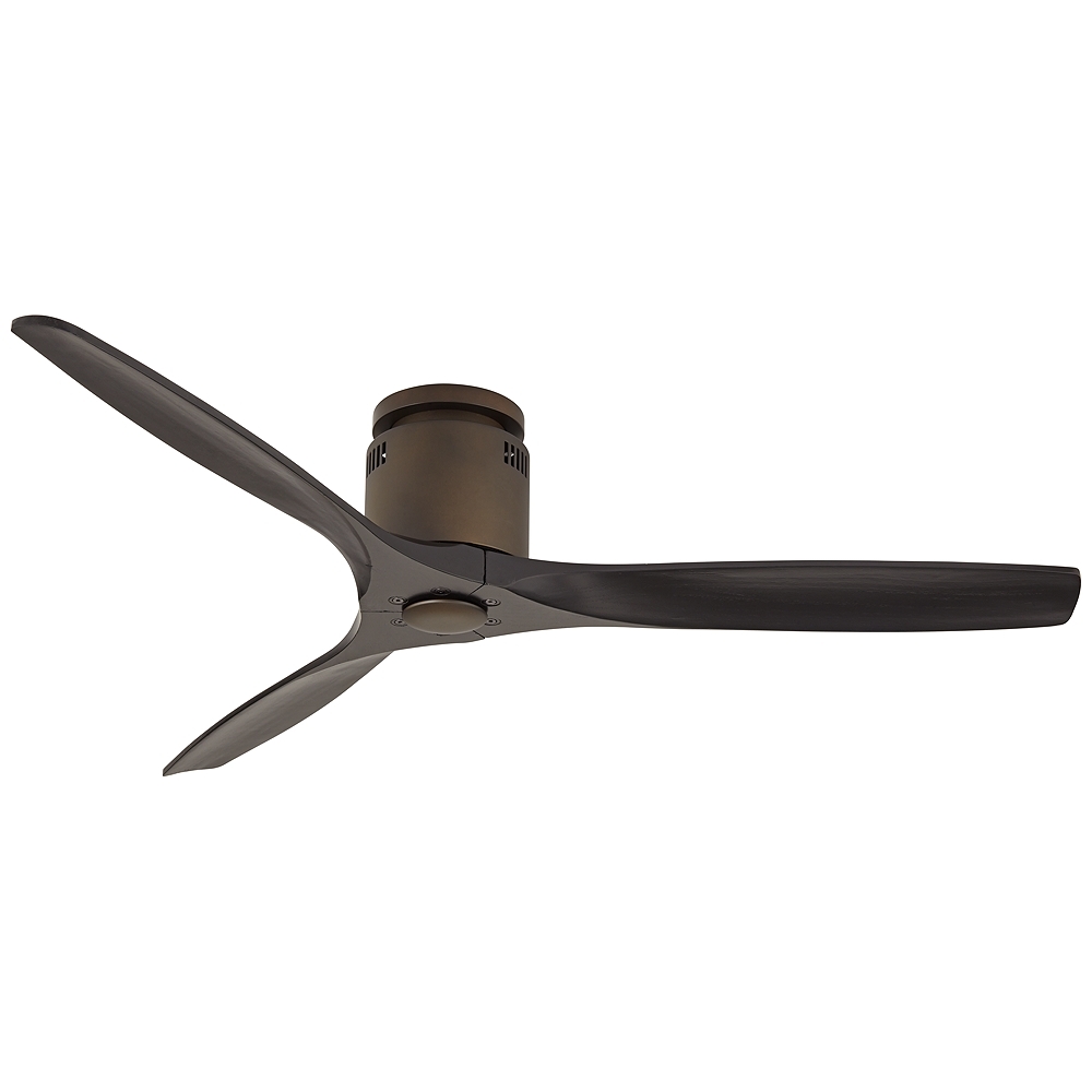 52" Casa Vieja Windspun Bronze Black DC Hugger Ceiling Fan with Remote - Image 0