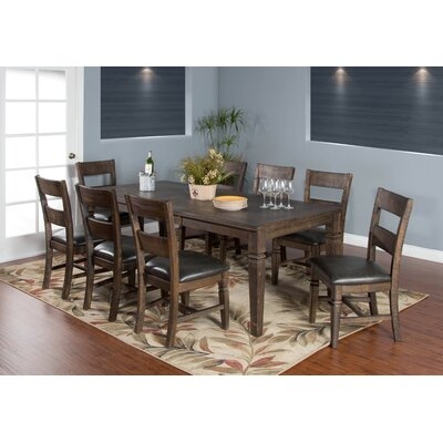 9 Piece Extendable Solid Wood Dining Set - Image 0