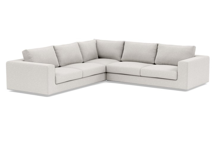 Walters Corner Sectional with Chalk Fabric and down alternative cushions - Image 1