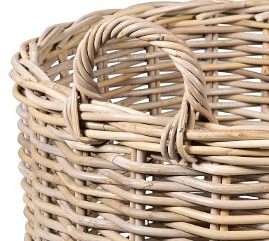 Portland Round Woven Tote Baskets, Set of 2 - Natural - Image 1