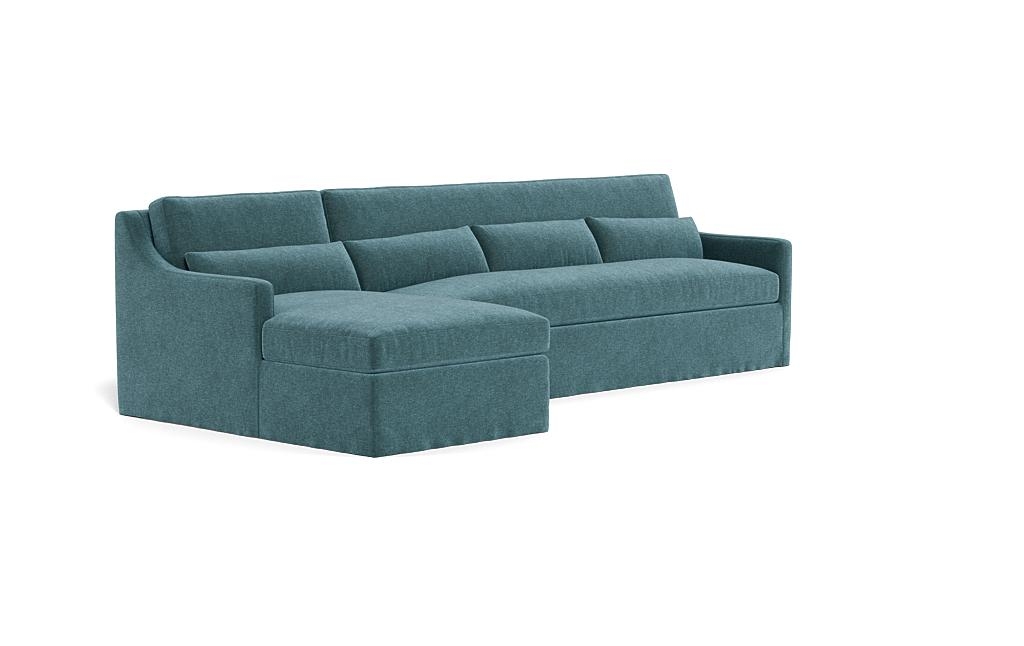 Ella Slipcovered 4-Seat Left Chaise Sectional - Image 1