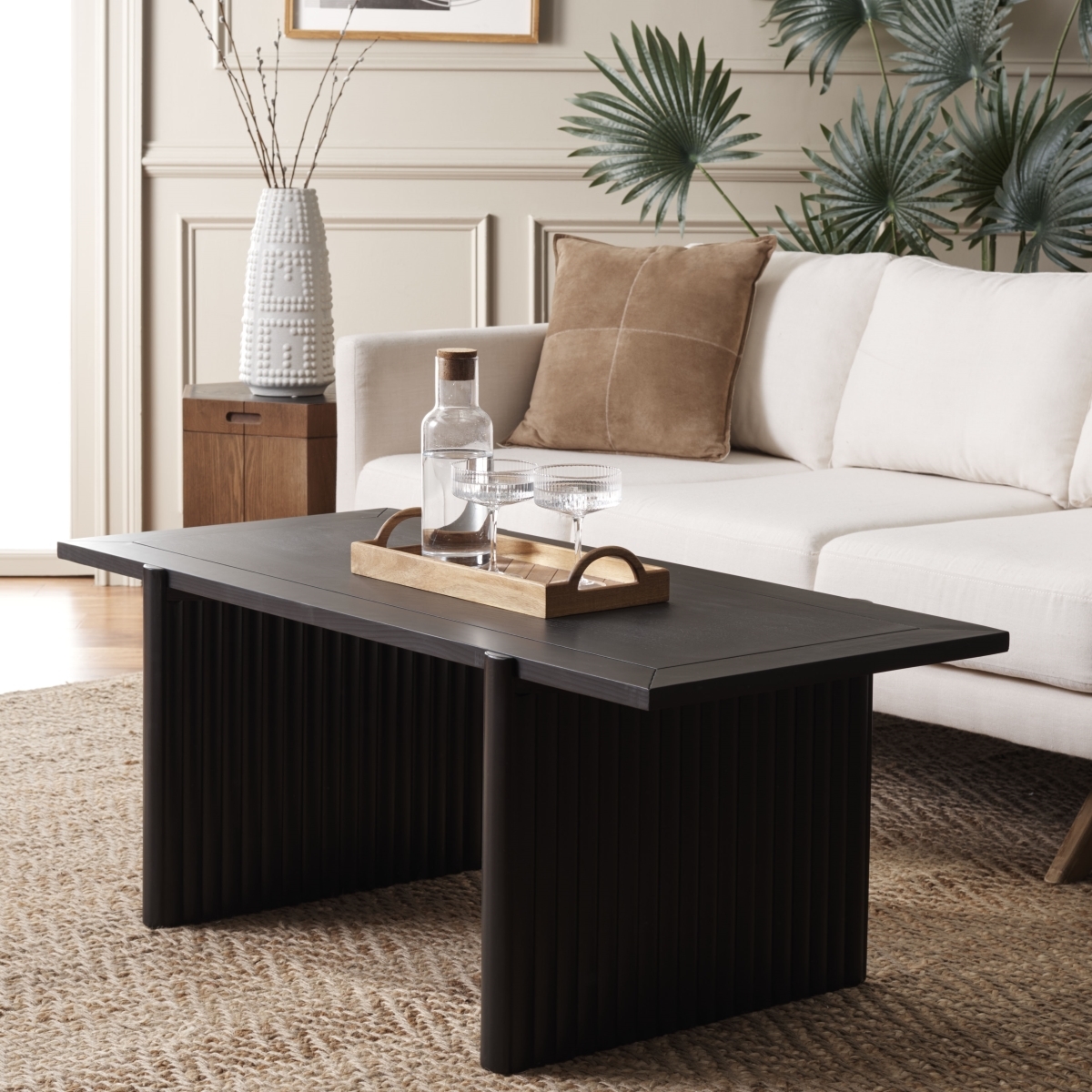 Buckley Rectangle Coffee Table - Black - Safavieh - Image 1