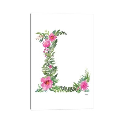 Botanical Letter L by Kelsey Mcnatt - Wrapped Canvas Gallery-Wrapped Canvas Giclée - Image 0