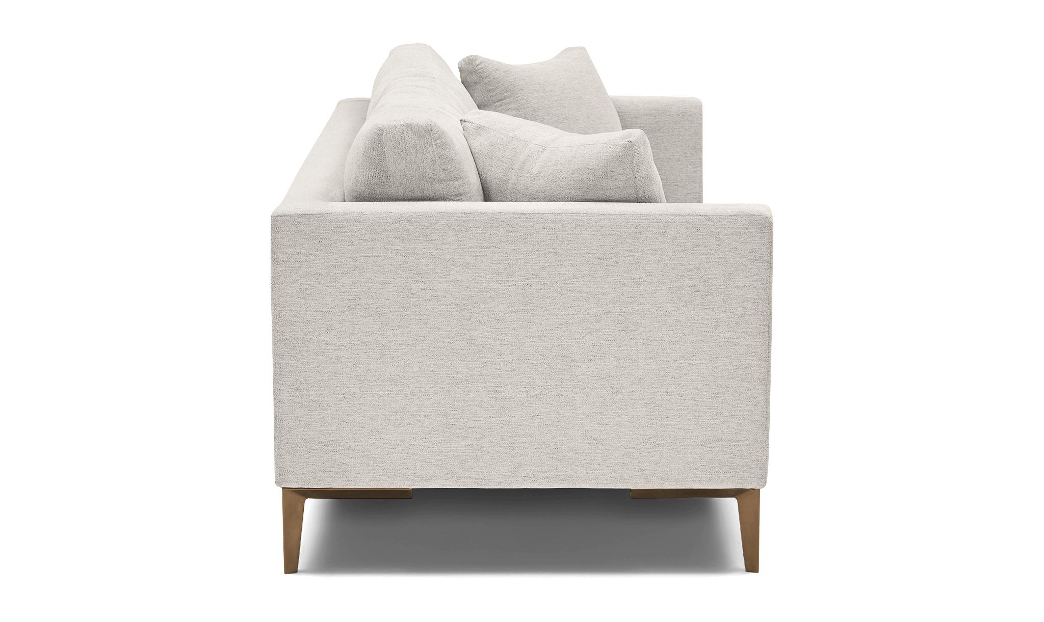 Beige/White Ainsley Mid Century Modern Sofa - Merit Dove - Image 3