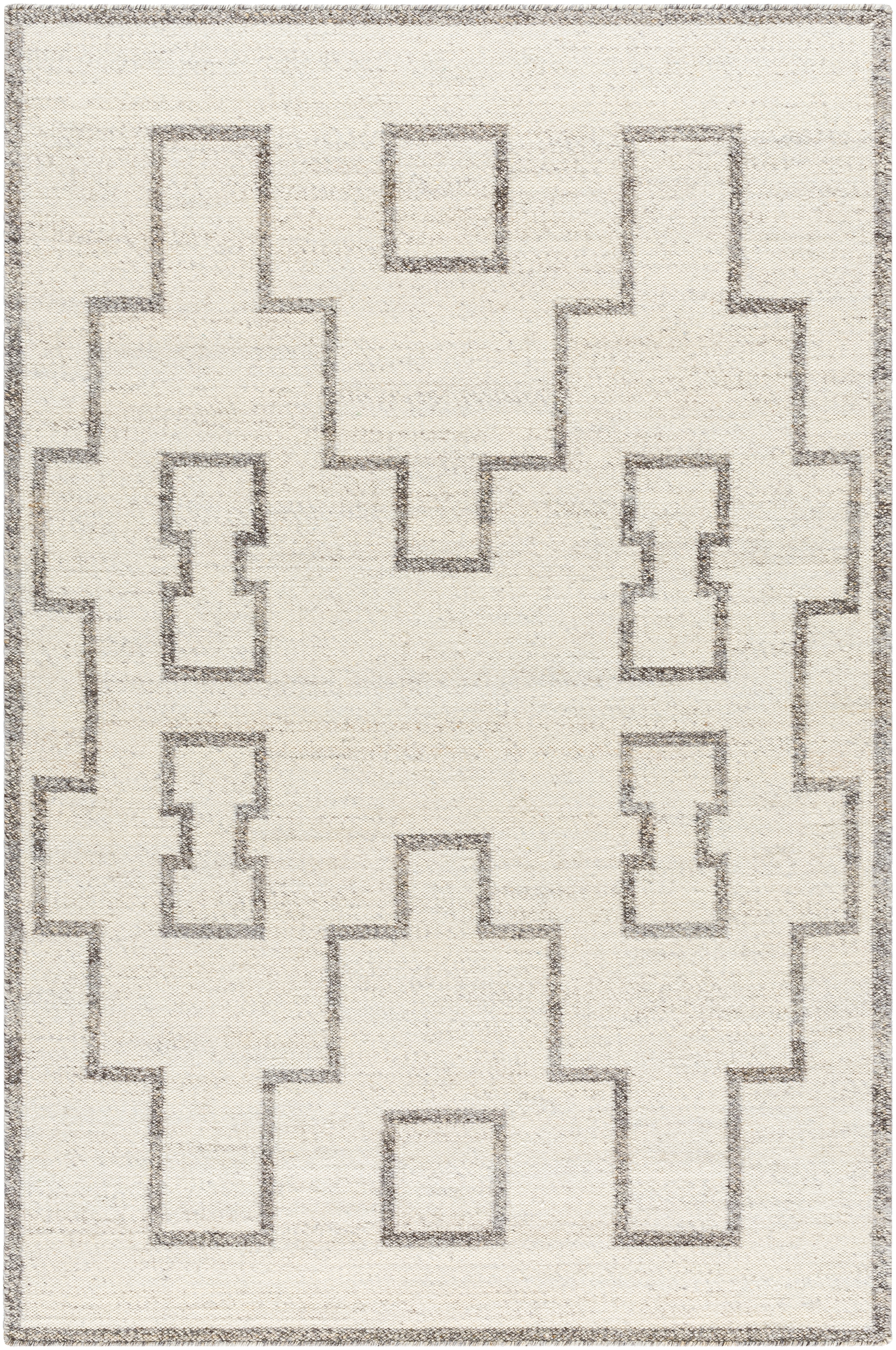 Lanesra Beige Indoor 5' x 7'6" Handmade Rug - Image 0