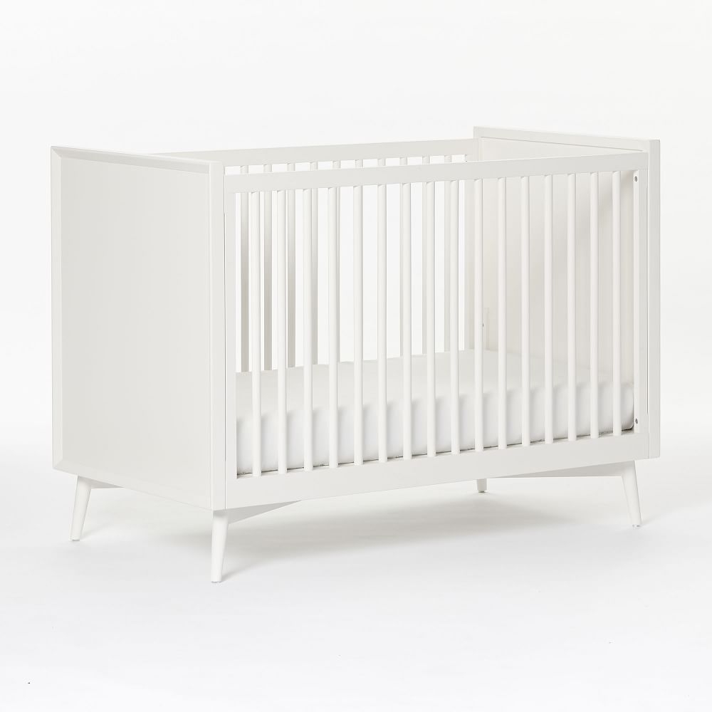Mid-Century Convertible Crib, White, WE Kids - Image 0