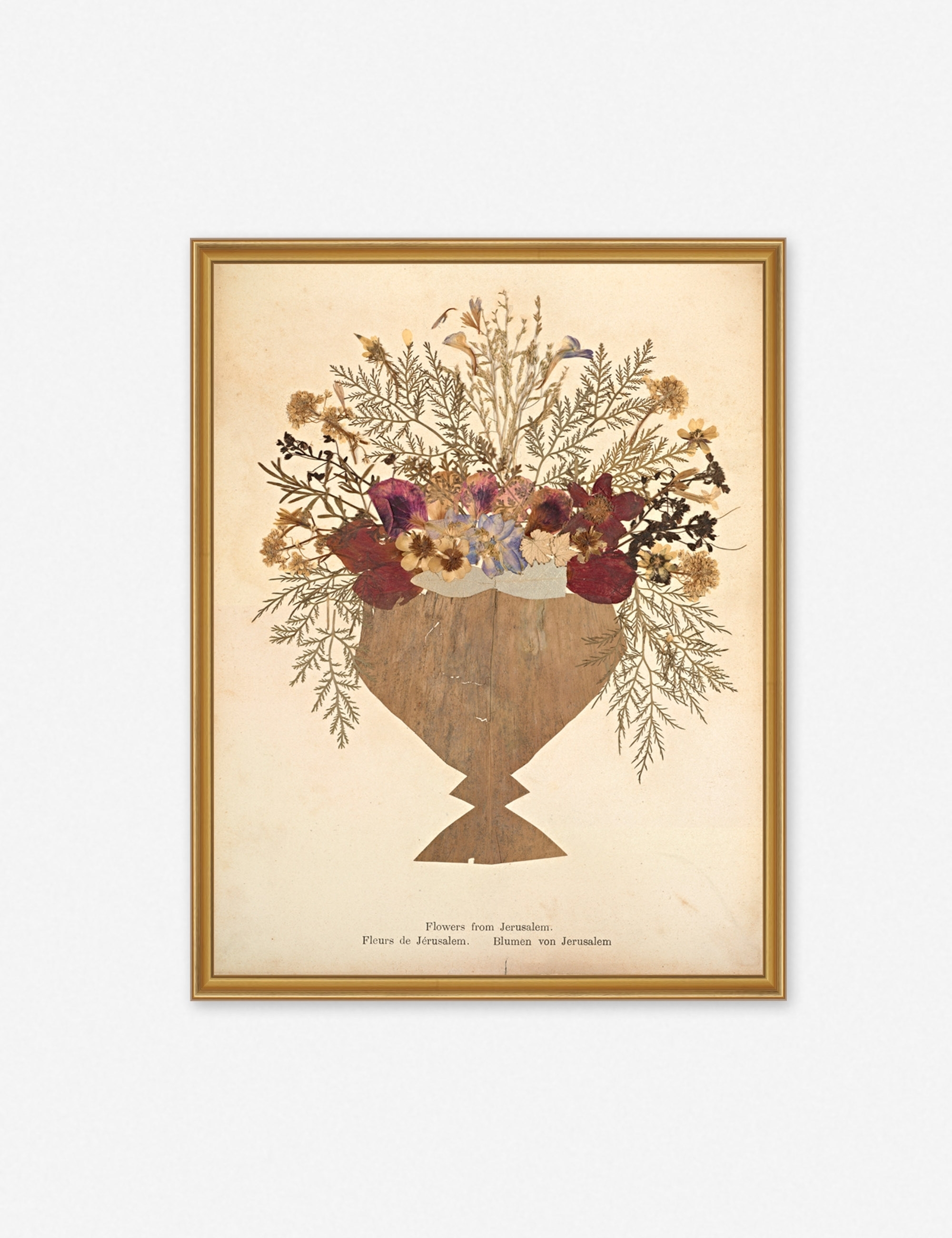 'Flowers from Jerusalem' Wall Art by Boulos, Original Work held by the J. Paul Getty Museum 24" x 31" Unframed - Image 0