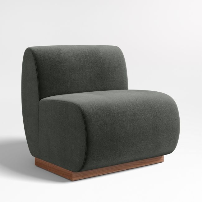 Leandro Noir Grey Single Dining Banquette - Image 0