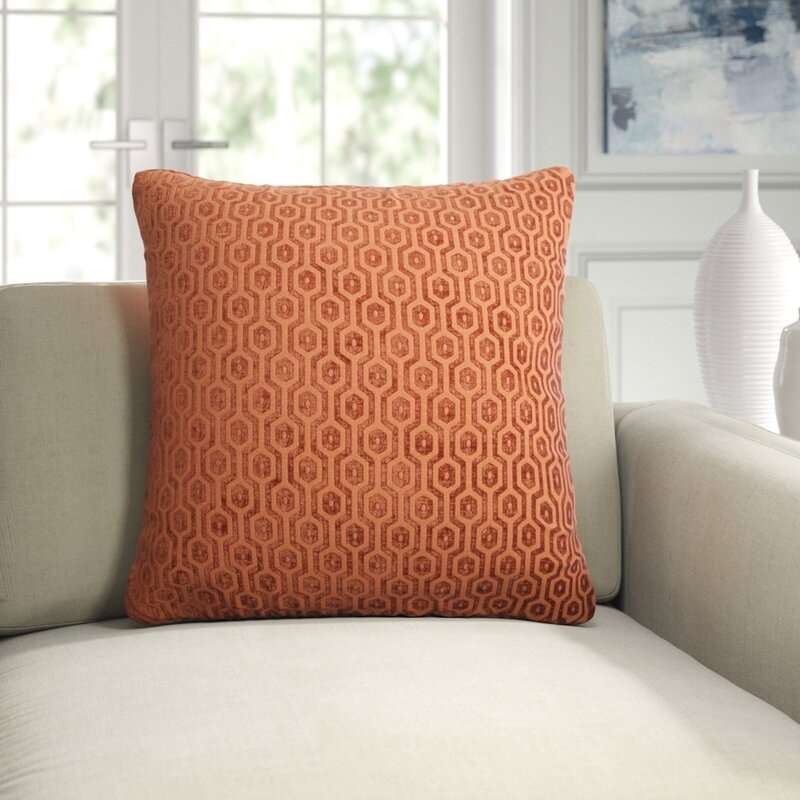 D.V. Kap Seneca Geometric Throw Pillow Color: Copper - Image 0