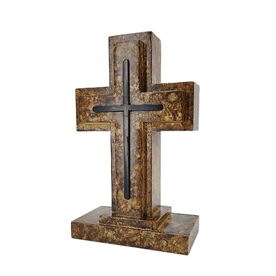 DAngletterre Wooden Pedestal Rugged Cross - Image 0