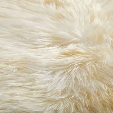 Sheepskin Rug, 2'x6', White - Image 2