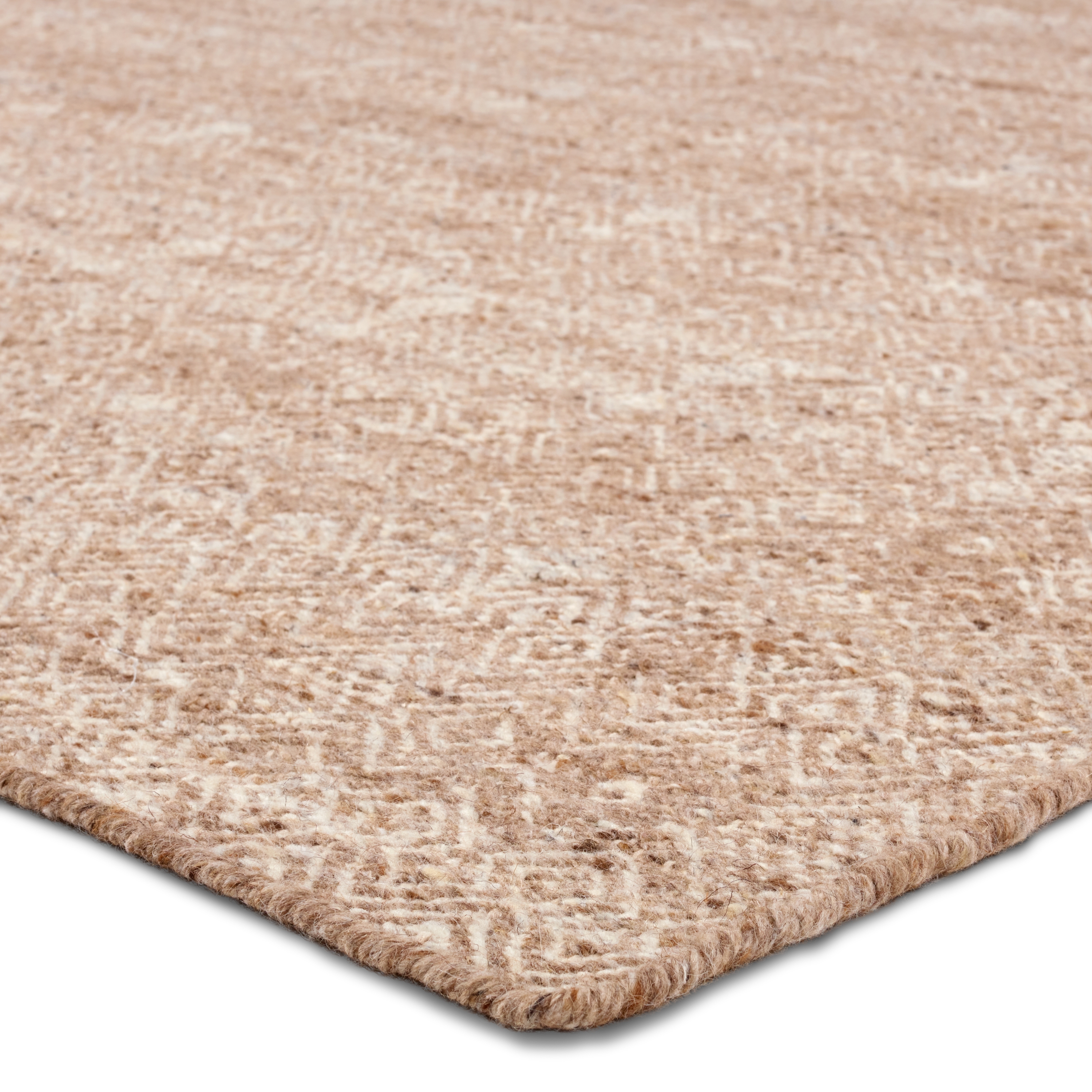 Wythe ENC05 Handmade Tribal Tan Area Rug (6'x9') - Image 1