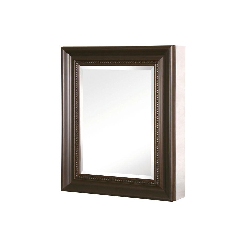 Pegasus 24 in. W x 30 in. H x 5-1/2 D Framed Recessed or Surface-Mount Bathroom Medicine Cabinet in Oil Rubbed Bronze - Image 0
