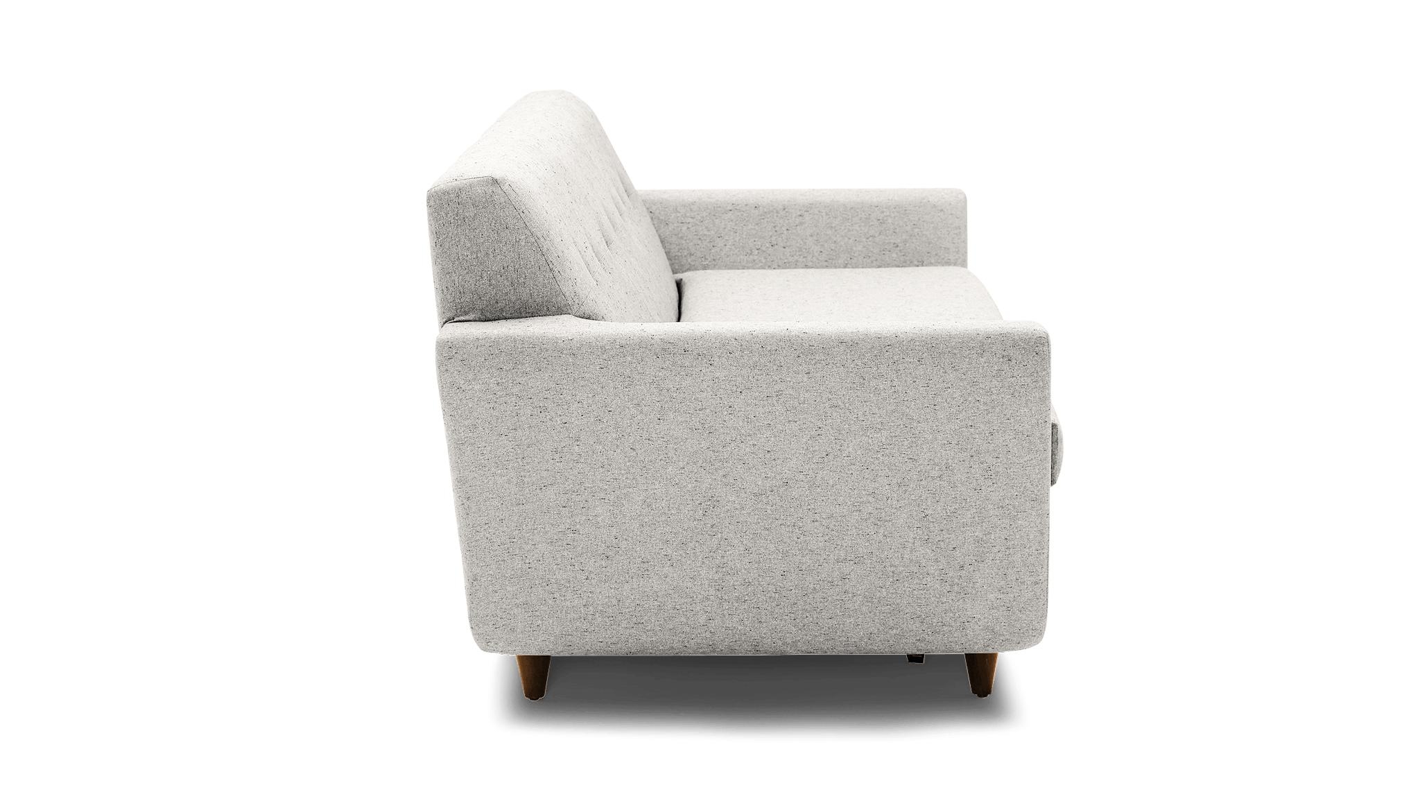 White Hughes Mid Century Modern Sleeper Sofa - Tussah Snow - Mocha - Image 2