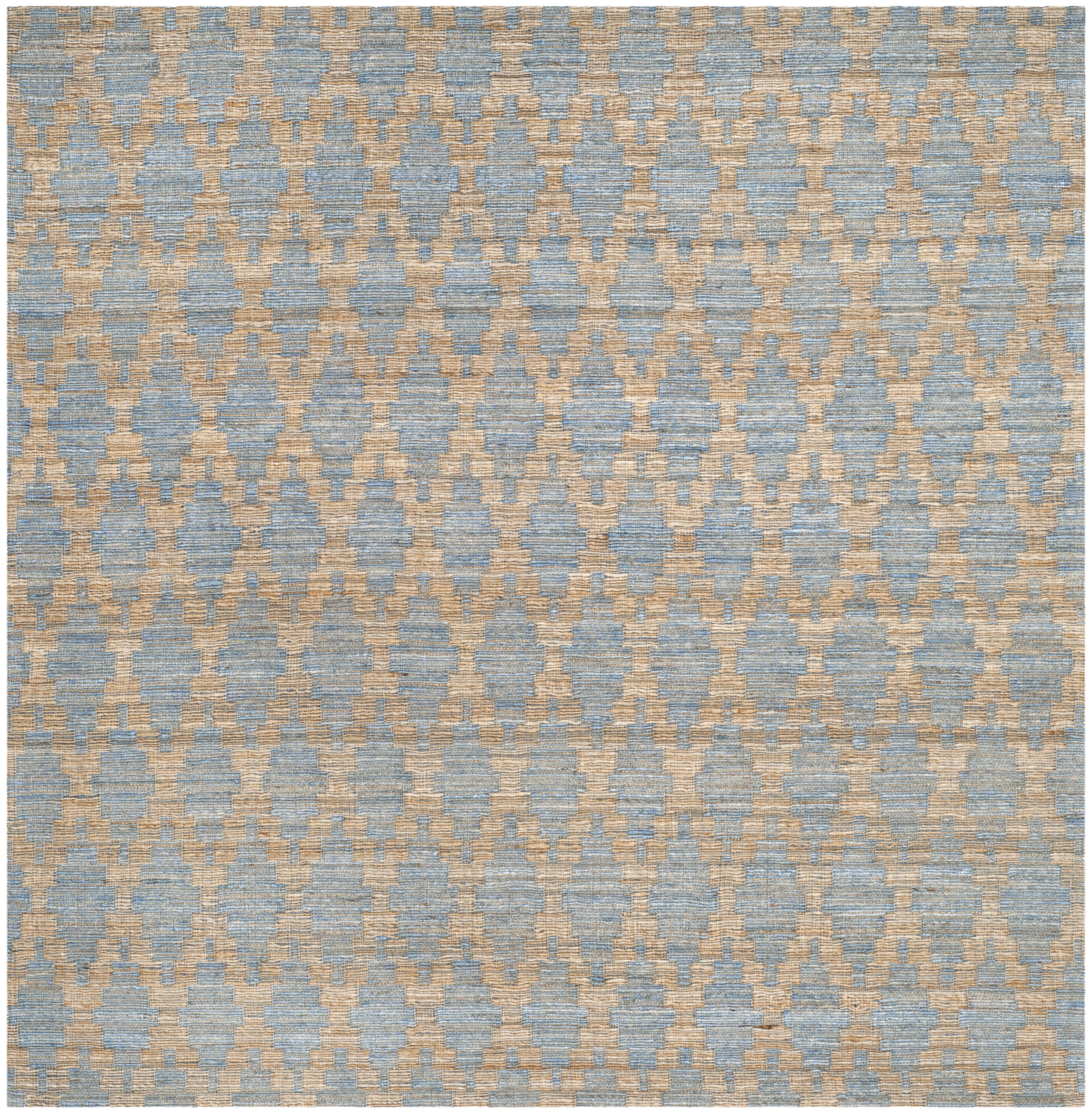 Arlo Home Hand Woven Area Rug, CAP413A, Light Blue/Gold,  6' X 6' Square - Image 0