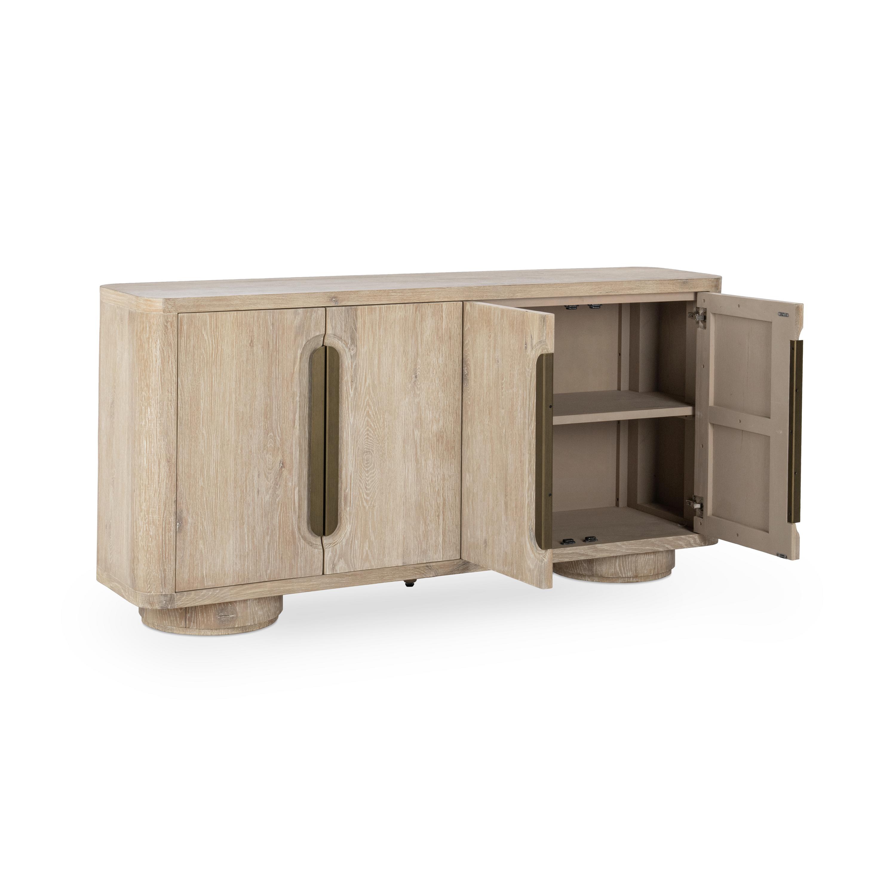 Tiber 4Dr Buffet White Washed - Image 7