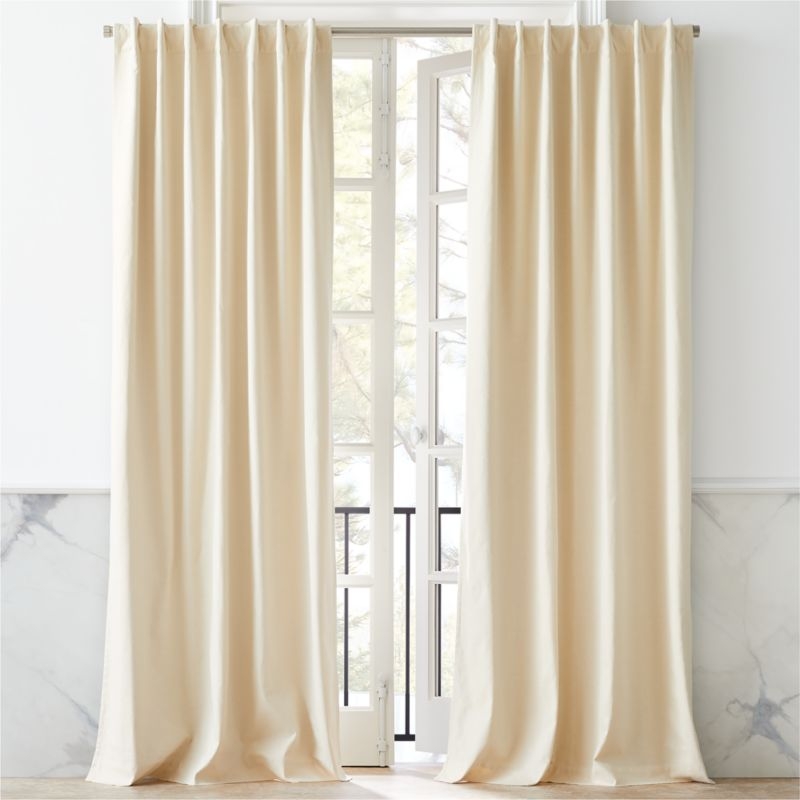 Natural Tan Basketweave Blackout Window Curtain Panel 48"x120" - Image 0