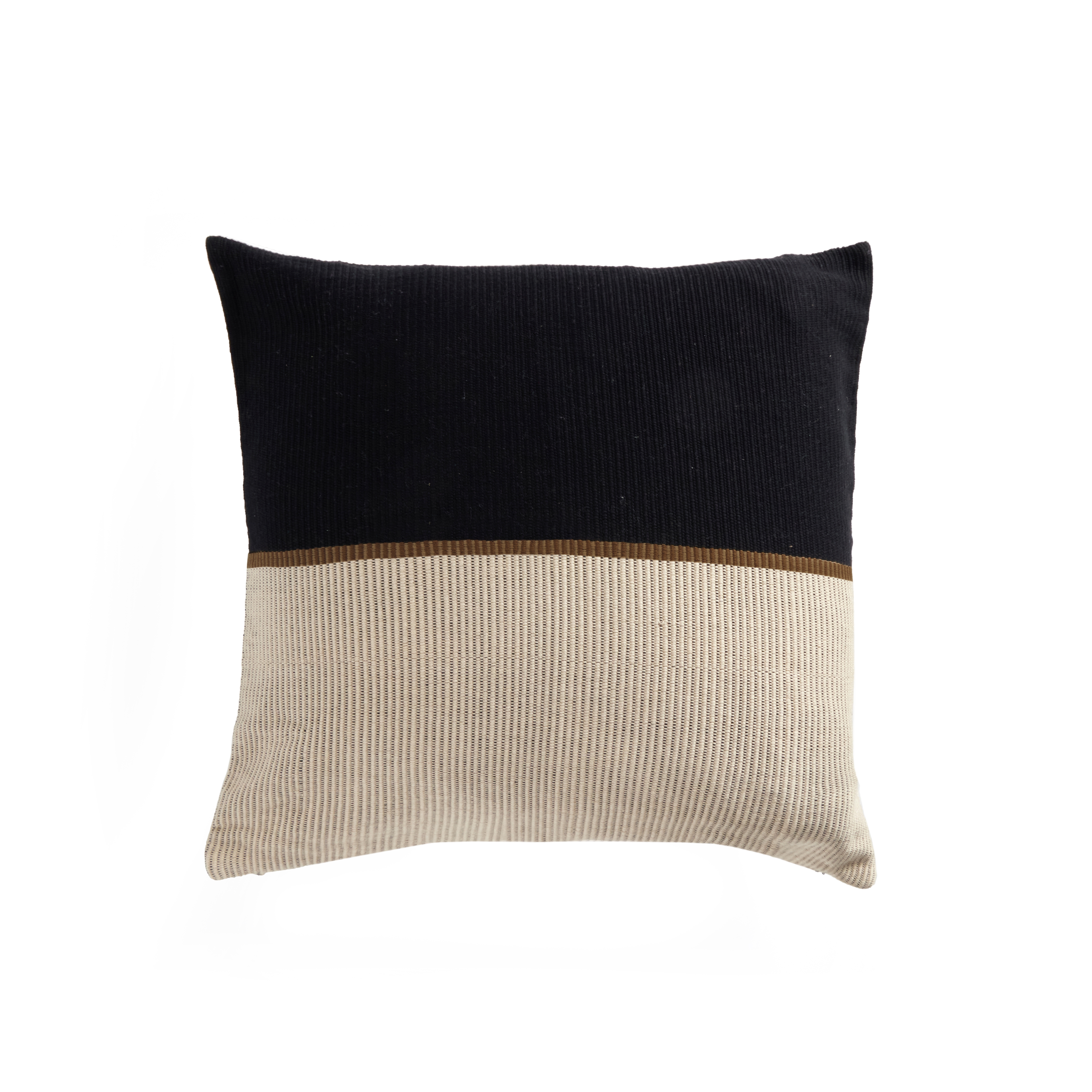 Handwoven Merido Pillow-Black-22‚Äùx22‚Äù - Image 0