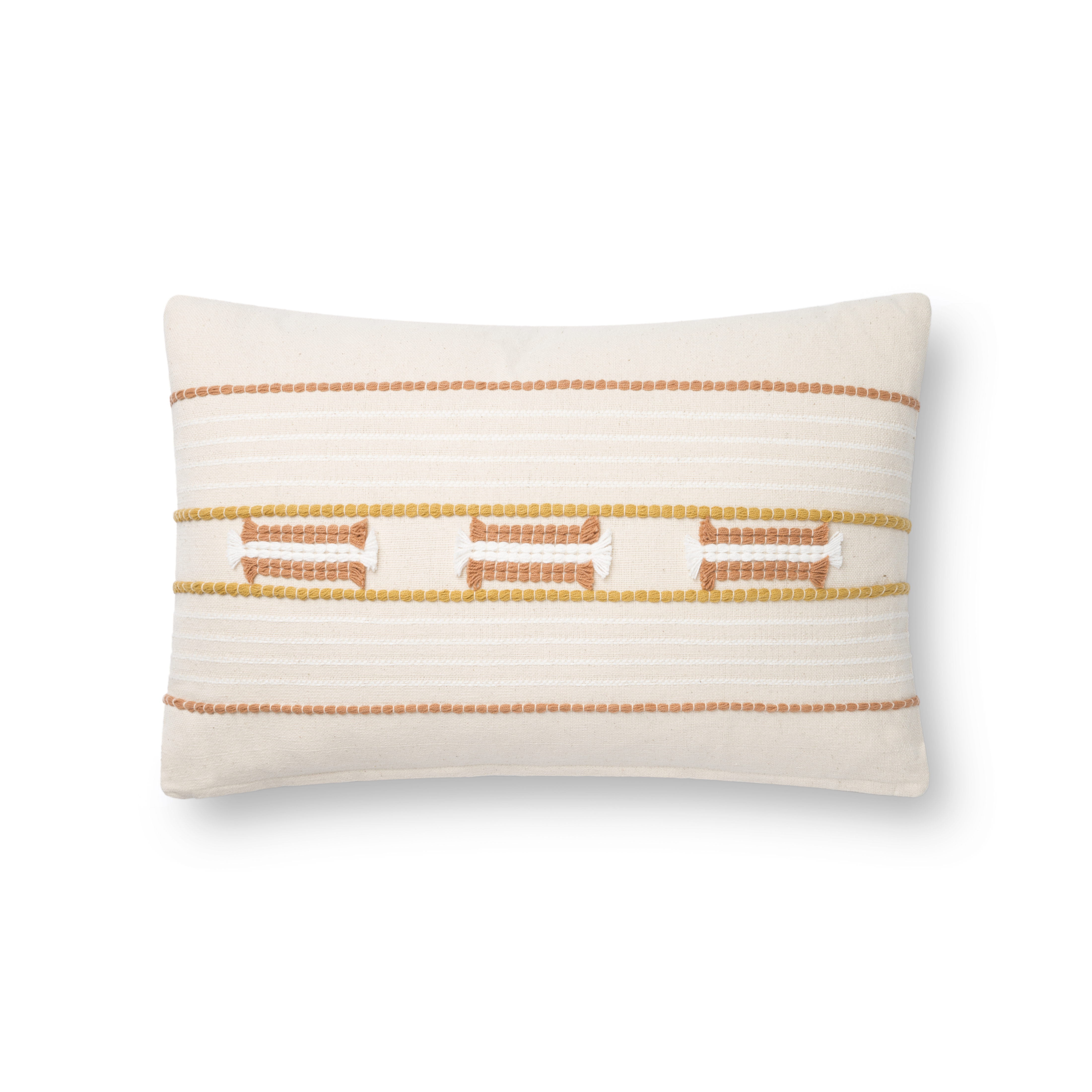 Magnolia Home by Joanna Gaines x Loloi Pillows P1141 Natural / Blush 13" x 21" Cover Only - Image 0