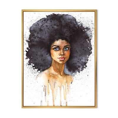 FDP35696_Portrait Of African American Woman X - Modern Canvas Wall Art Print - Image 0