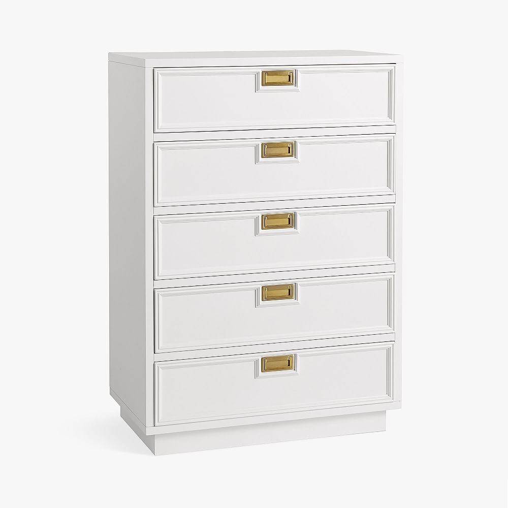 Kenan 5-Drawer Tall Dresser, Simply White - Image 0
