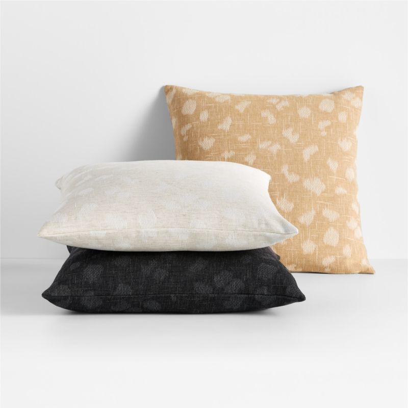Jacquard 20" Ivory Cheetah Print Pillow Cover - Image 2