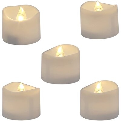 12 PCS Battery Operated Flameless LED Tea Light-Electric Fake Candle In Warm White Light And Wave Open - Image 0