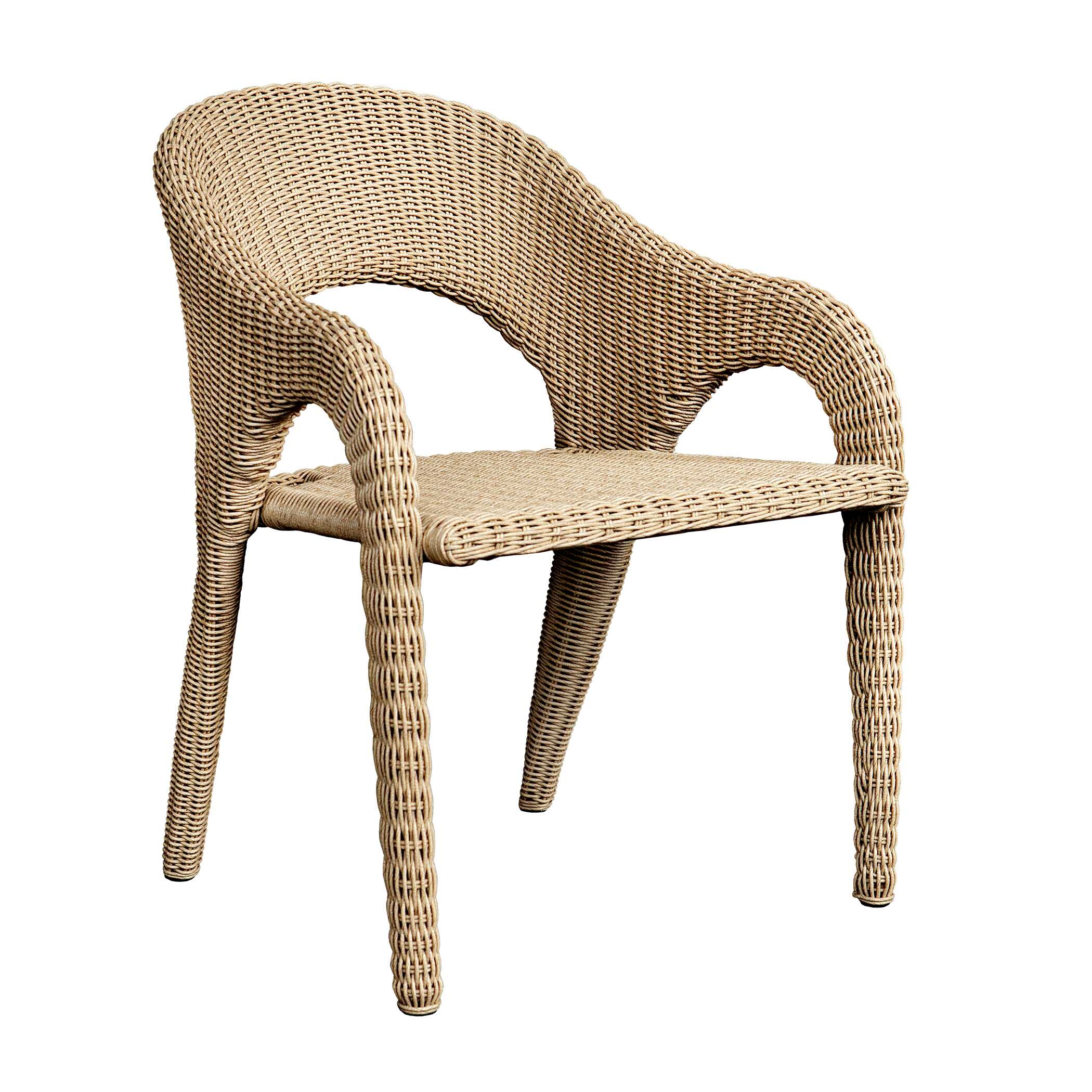 Kavali Outdoor Wicker Dining Armchair - Image 9