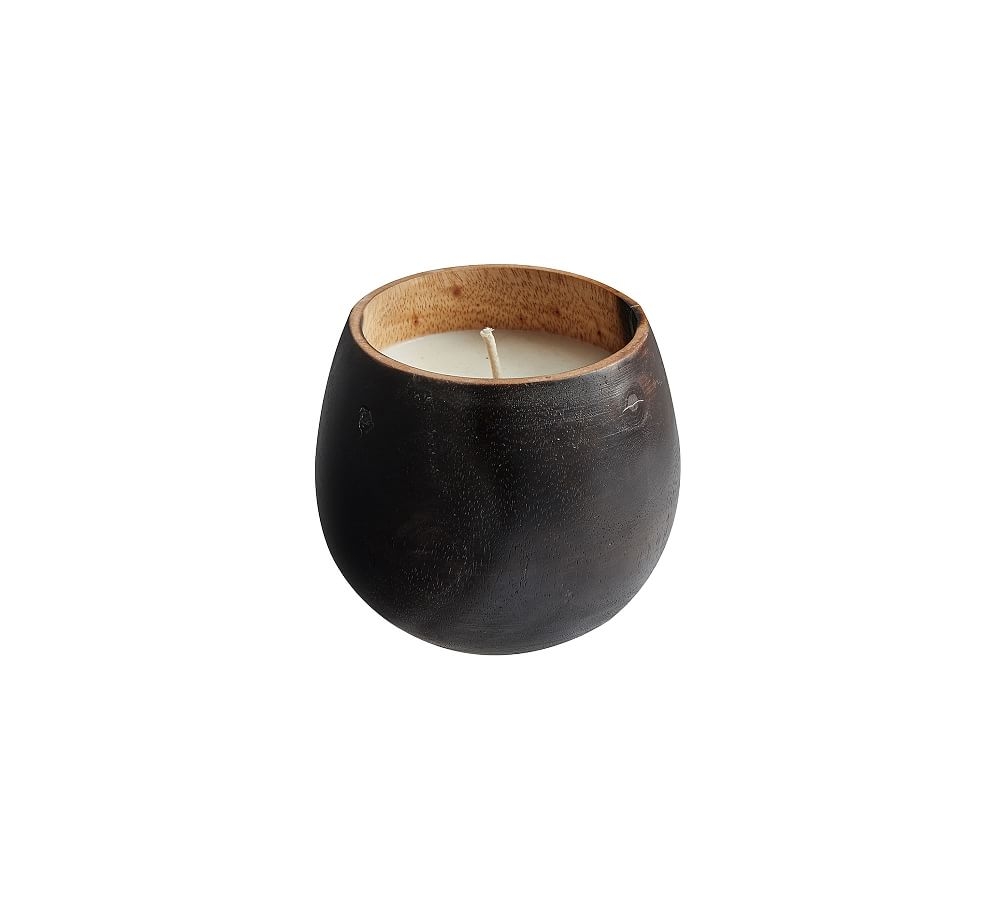 Modern Wood Scented Candles, Linen Cashmere, Black, Small - Image 0