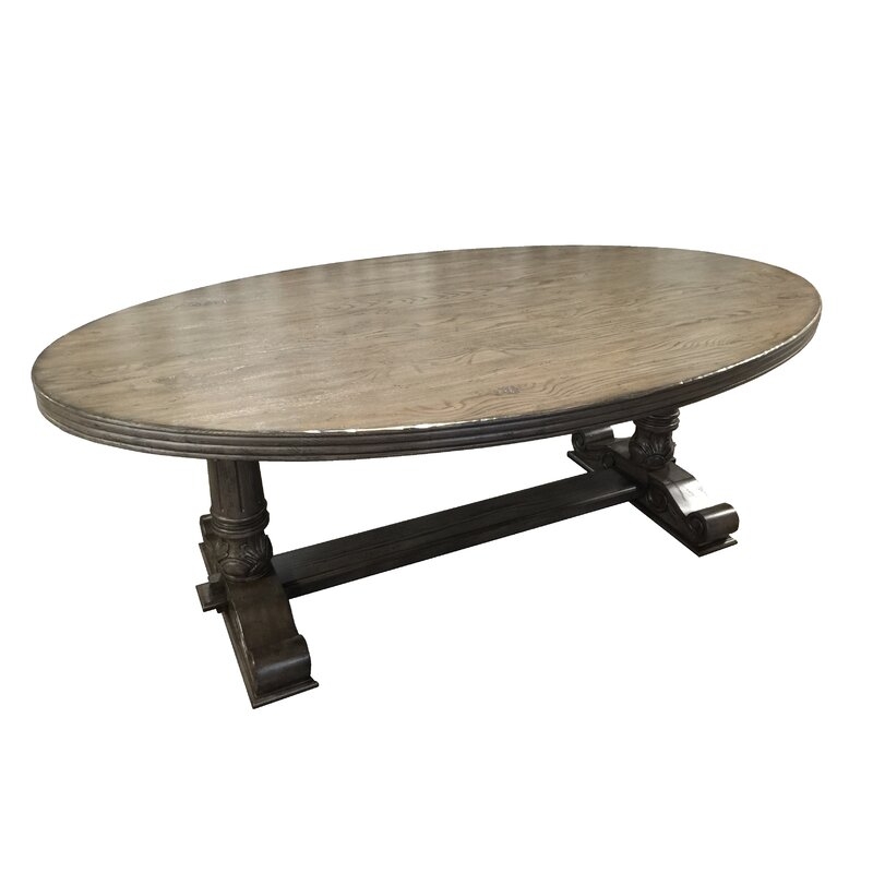 Regis Patrick Collection Saint Emilion Solid Wood Trestle Dining Table - Image 0