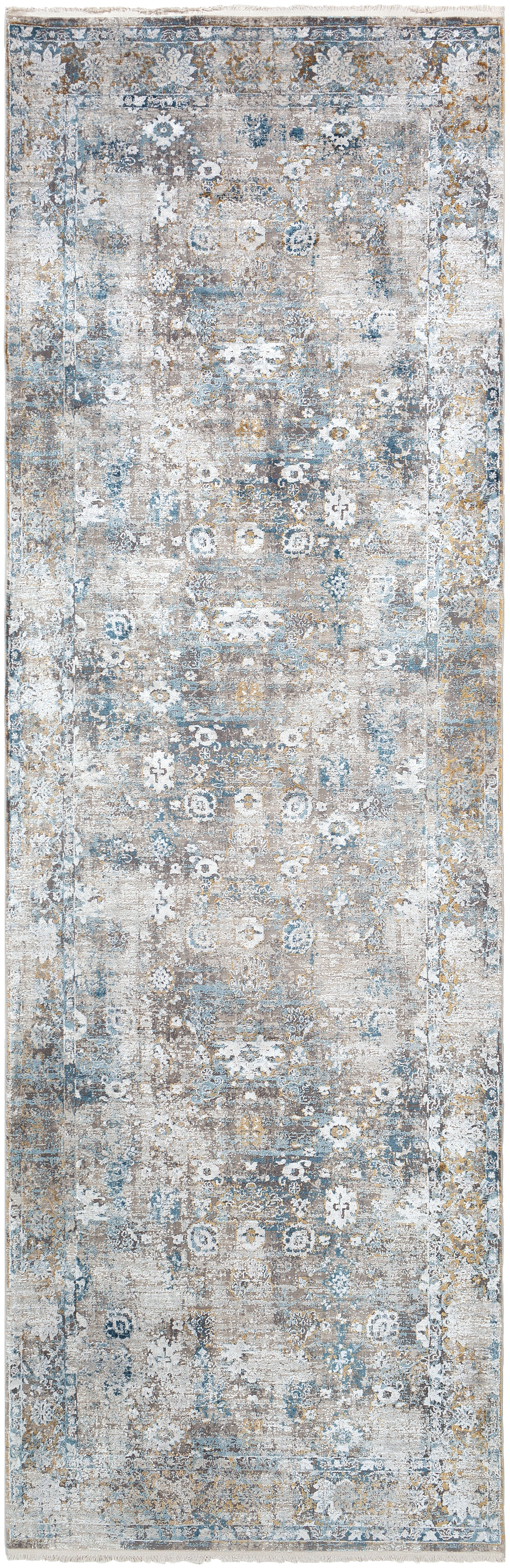 Solar Gray Indoor 3'3" x 9'10" Machine Woven Rug - Image 0