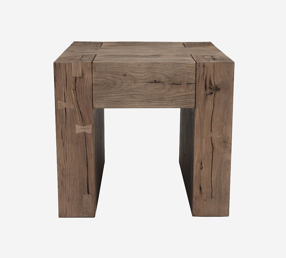 Raymond 24" Square Reclaimed Wood End Table, Natural - Image 0