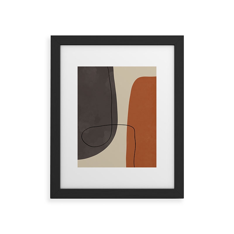 Modern Abstract Shapes Ii by Alisa Galitsyna - Framed Art Print Classic Black 24" x 36" - Image 0