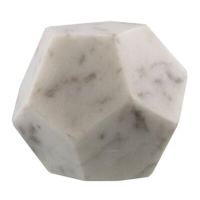 Oakdene Dodecahedron Shape Geometric Marble Object Sculpture - Image 0