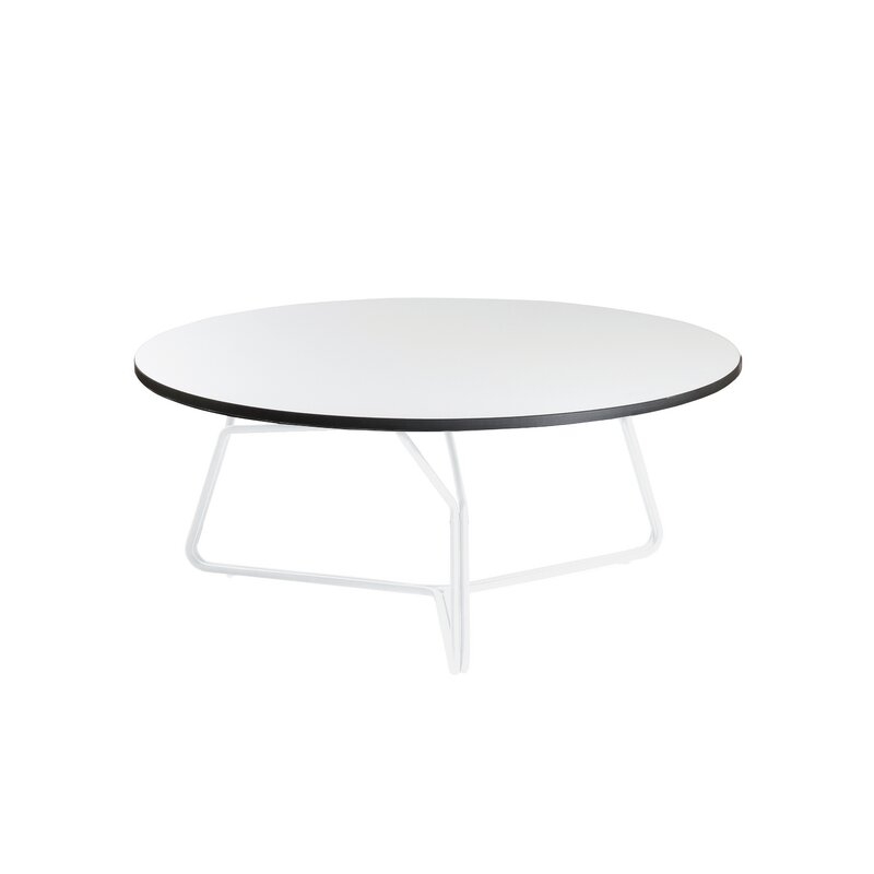 OASIQ Serac Coffee Table Base Color: White, Top Color: White HPL - Image 0
