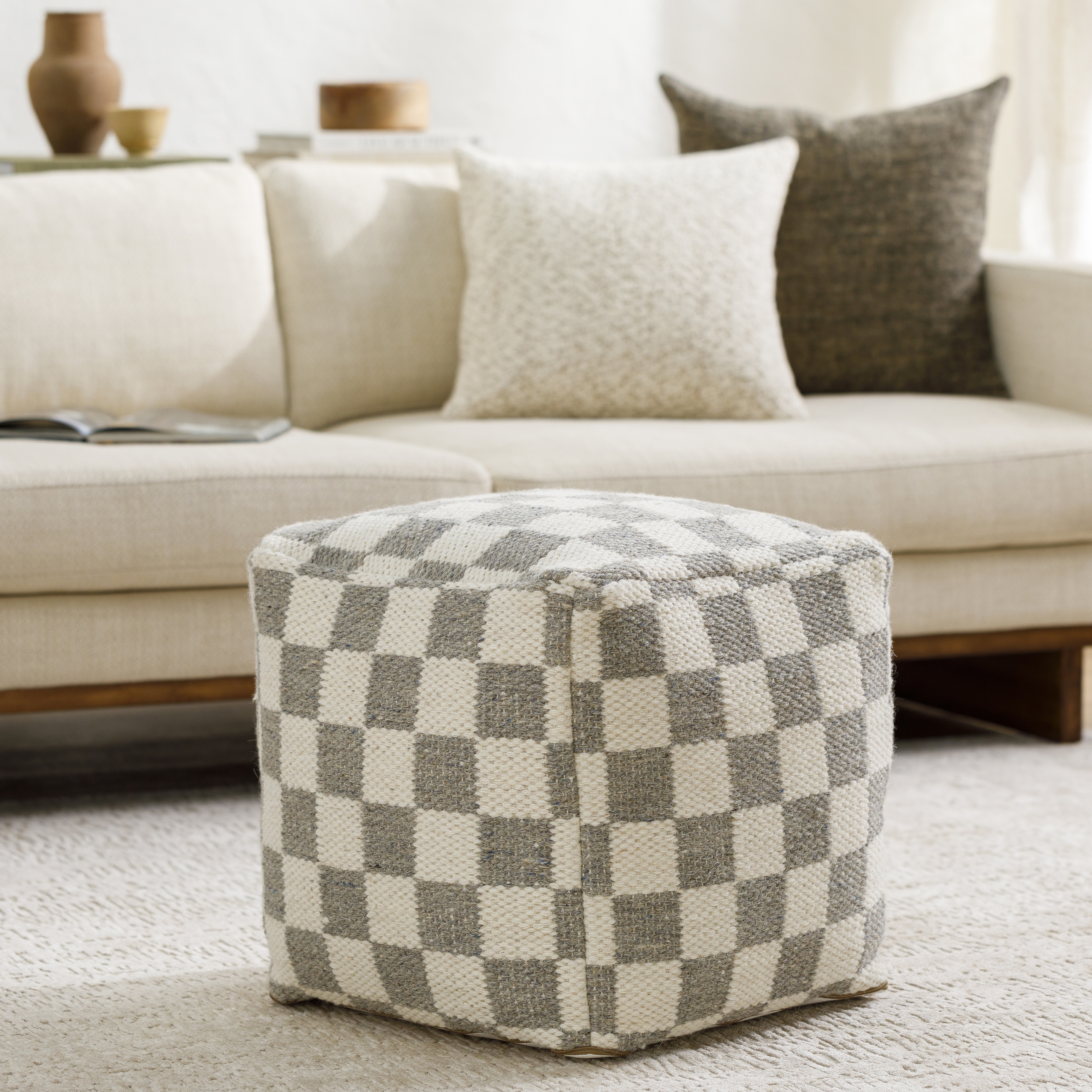 Preethi Woven Pouf - Image 1