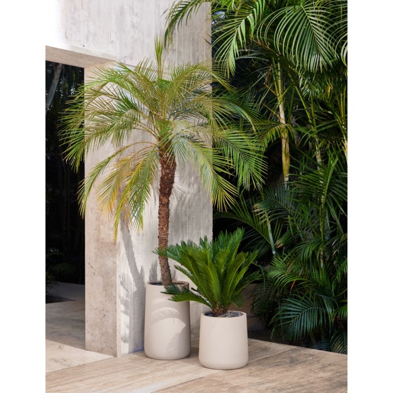 Saabira Taupe 15.5" Tall Indoor/Outdoor Planter - Image 1