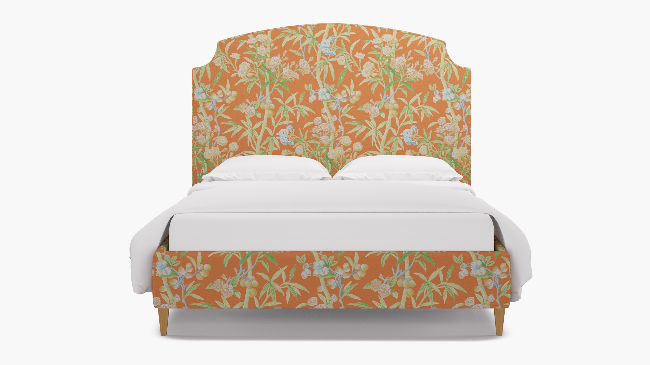 Cove Bed, Mandarin Lanai, Natural Square Tapered Leg, King - Image 0