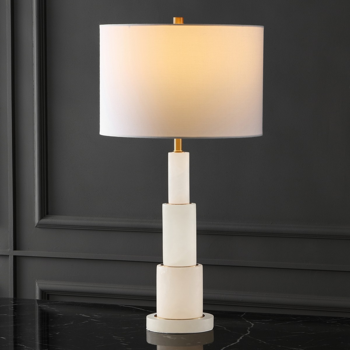 Gardiner Alabaster Table Lamp - White / Gold - Safavieh - Image 1