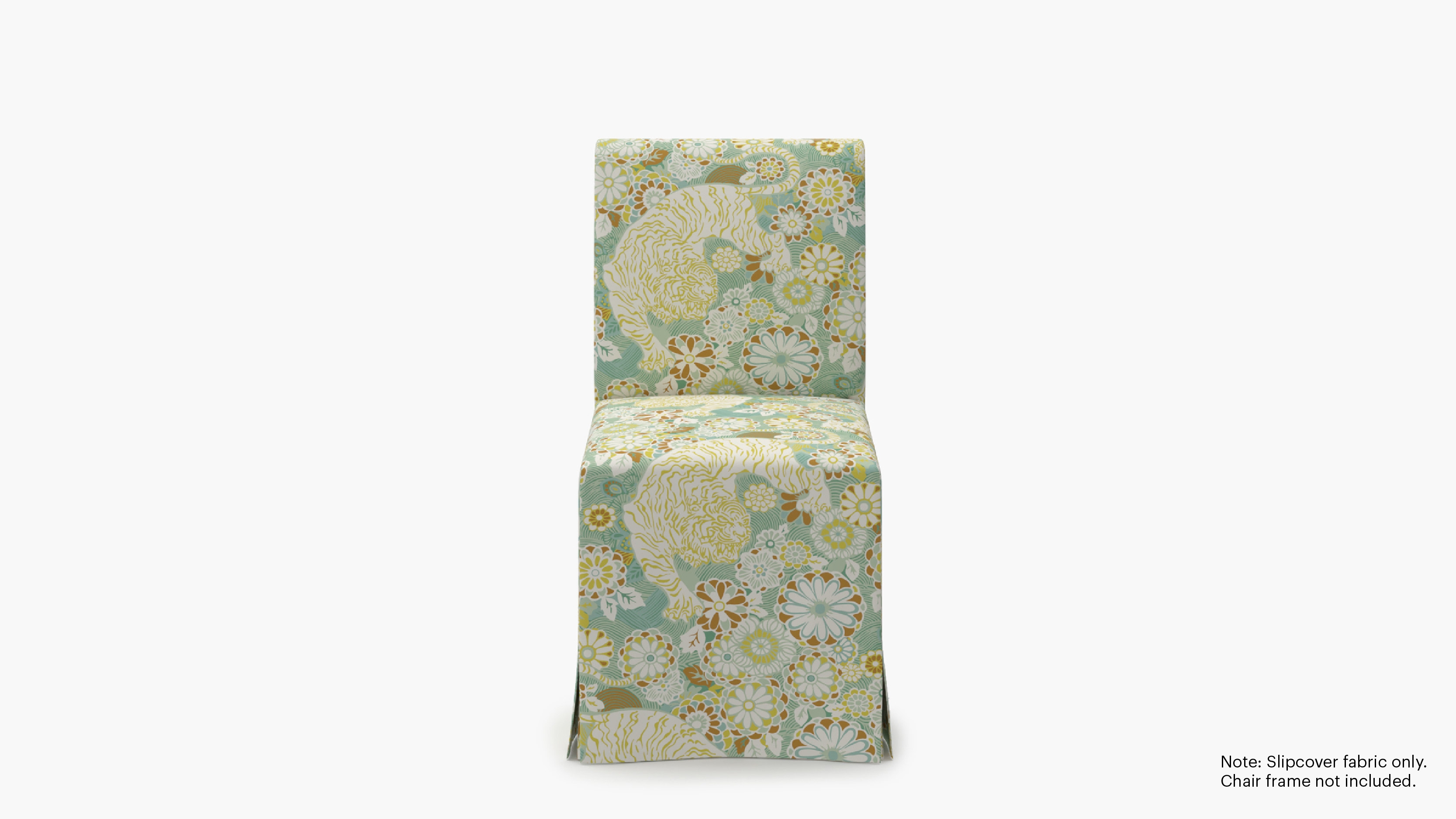 Slipcovered Signature Dining Chair - Cover Only, Pistachio Siberian Tiger - Image 0
