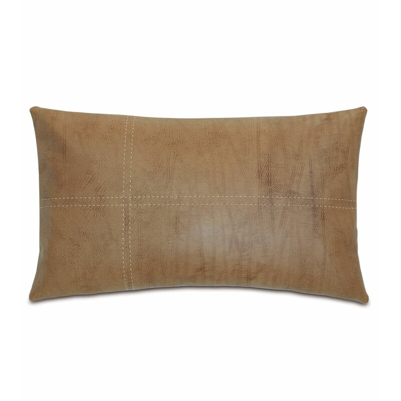 Eastern Accents Chalet Faux Leather Down Lumbar Pillow Cover & Insert - Image 0