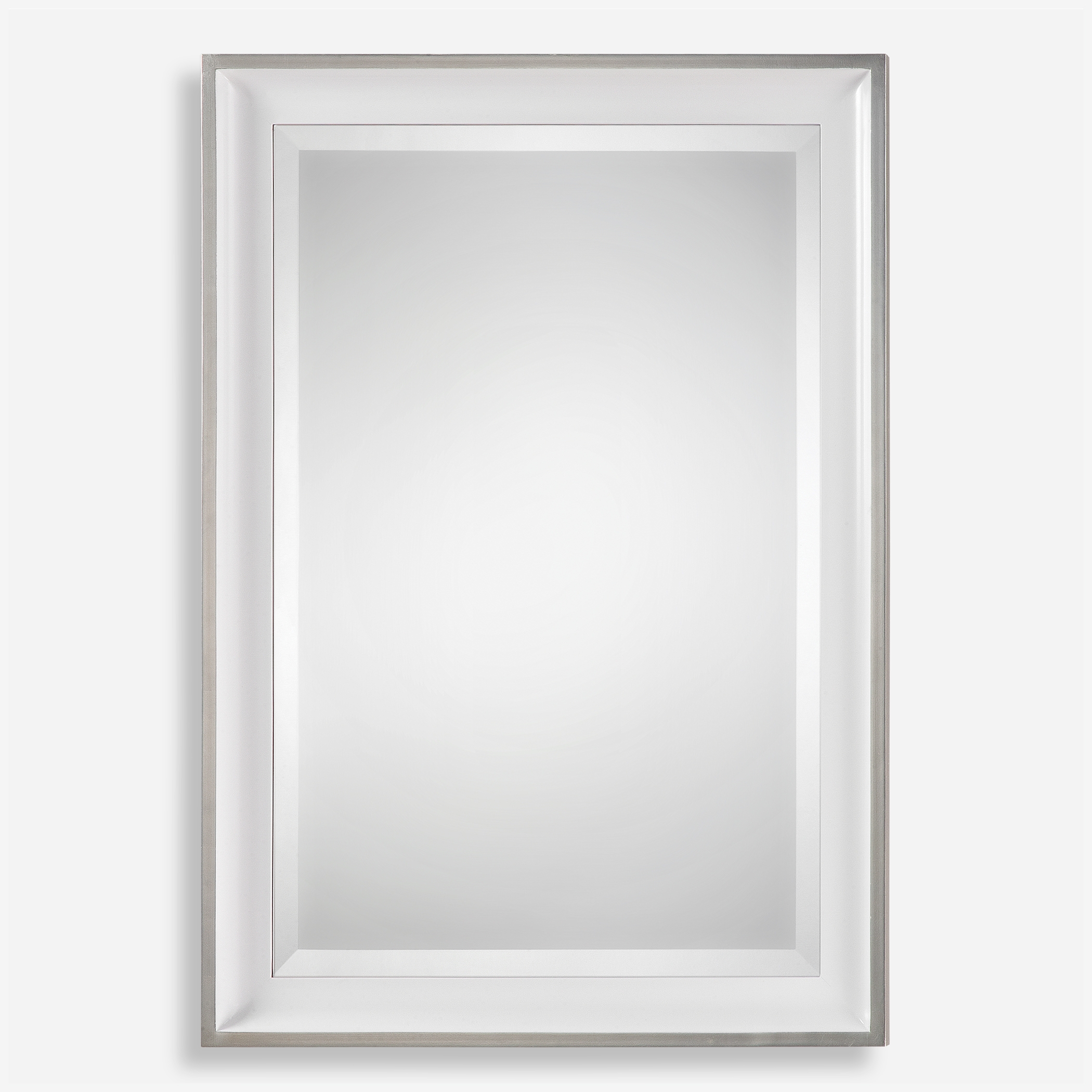 Lahvahn White Silver Mirror - Image 0