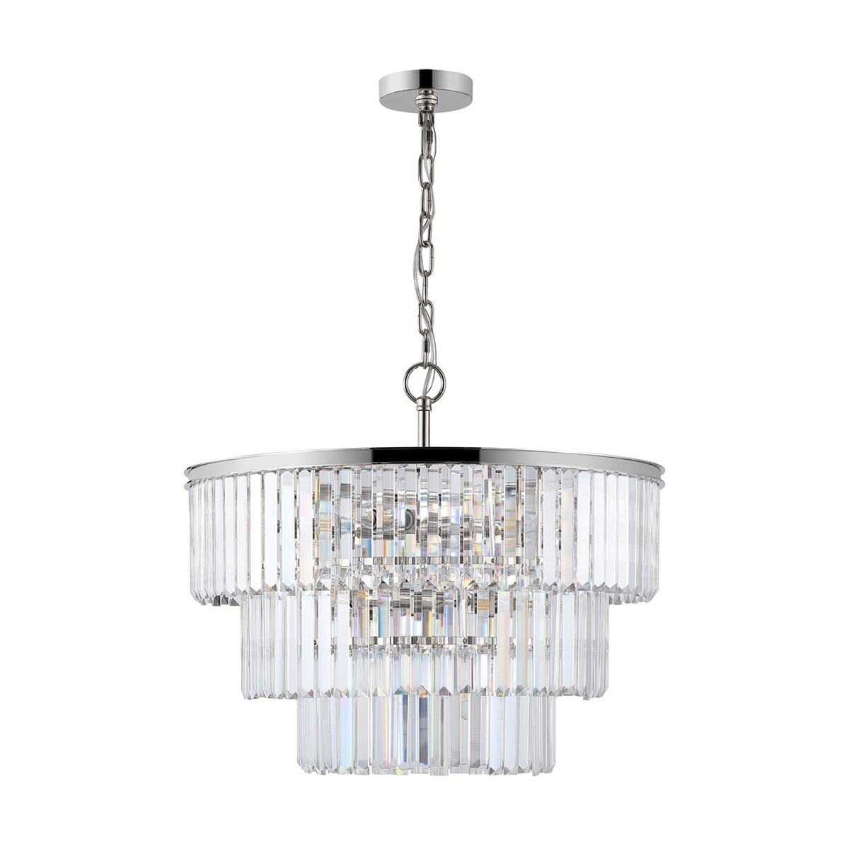 Karissa 3 Tier Chandelier - Nickle - Safavieh - Image 0