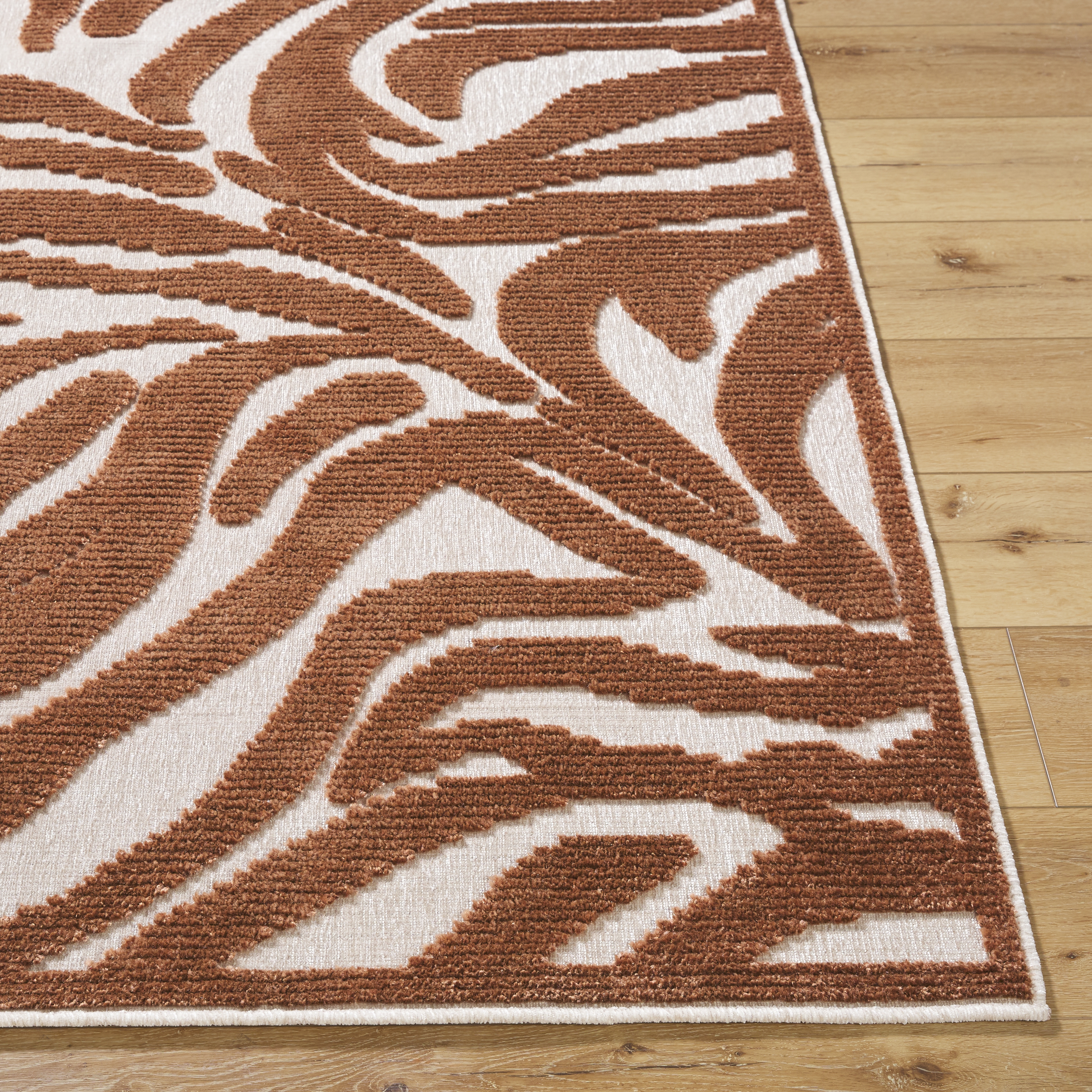 Livabliss Lyna Red Indoor 7'10" x 10'1" Machine Woven Rug - Image 1