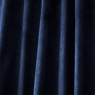 Luster Velvet Curtain, Midnight , 48"x84" - Image 1