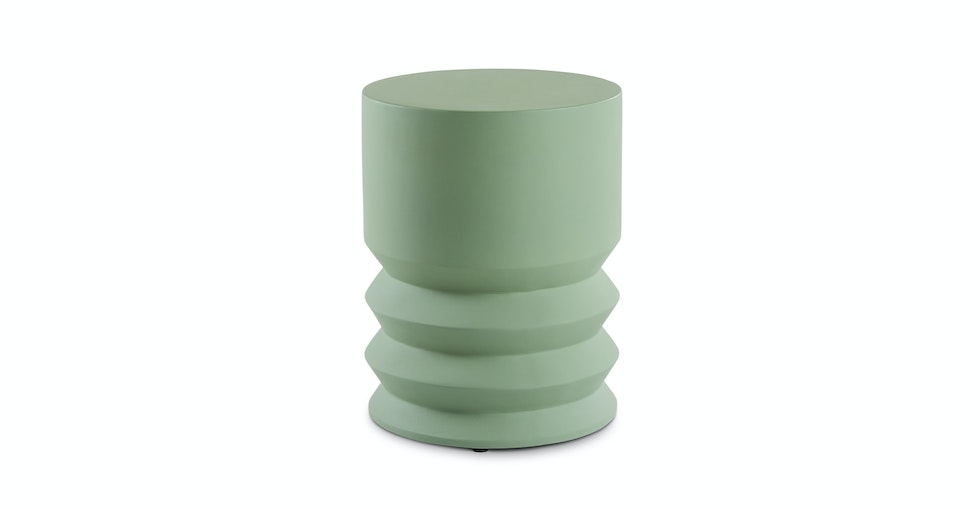 Pindo Outdoor Concrete Side Table - Khaki Green - Image 0